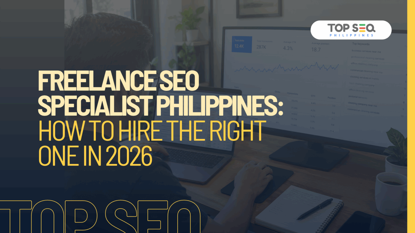 Freelance SEO Specialist Philippines working on a client website ranking report
